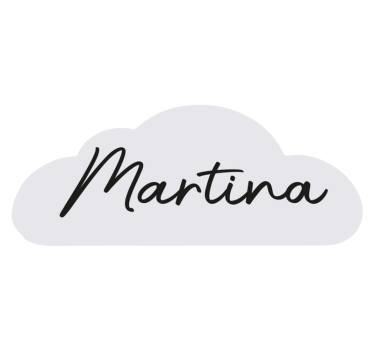 Grey cloud with name kids rug - TenStickers