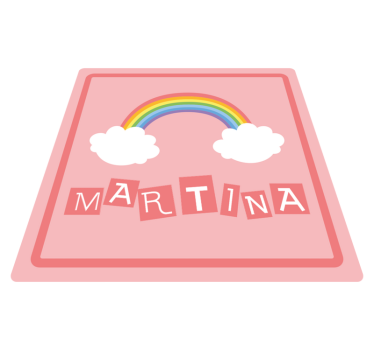RAINBOW NAME DISPLAY custom floor mat - TenStickers
