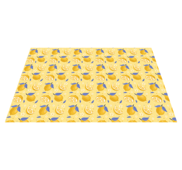 Lemon pattern delight kitchen mat - TenStickers