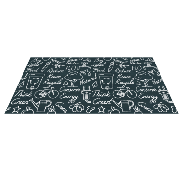 Eco-Friendly messages kitchen vinyl mat - TenStickers