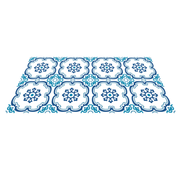 Portuguese tile pattern kitchen - TenStickers