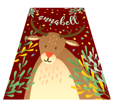 Personalised Cartoon Stag vinyl mat - TenStickers