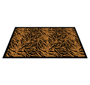 Orange tiger print animal print carpet - TenStickers