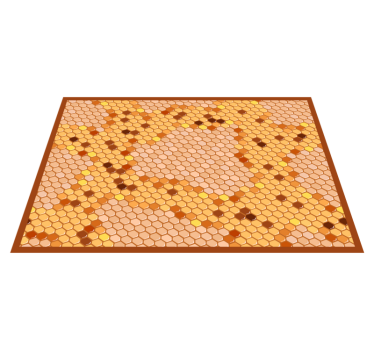 Honeycomb hexagon design kitchen mat - TenStickers