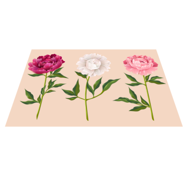Elegant trio arrangement bathroom mat - TenStickers