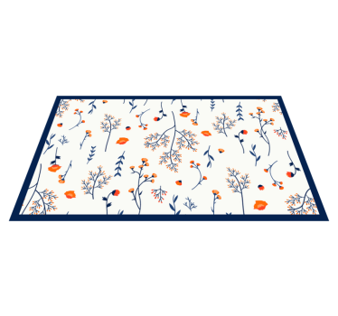 Wild flower pattern kitchen flooring - TenStickers
