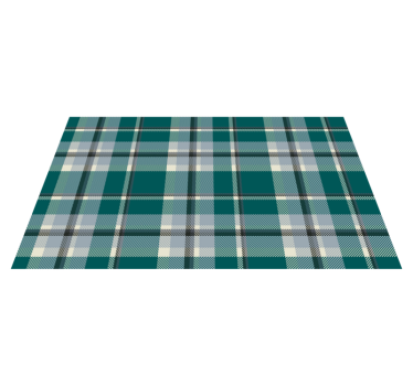 Blue plaid design kitchen mat - TenStickers