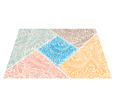 Floral Patchwork Design kitchen vinyl mat - TenStickers
