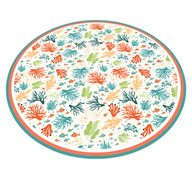 Coral reef inspiration bathroom mat - TenStickers