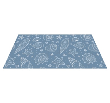 Sea Shells Pattern bathroom mat - TenStickers