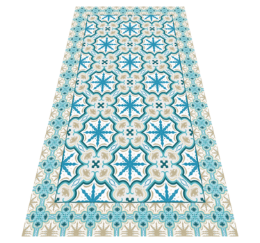 Blue and Brown Beija retro rug - TenStickers