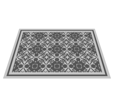Victorian tile design kitchen mat - TenStickers