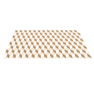 Cubic honeycomb pattern kitchen mat - TenStickers