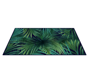 Intense Monstera leaves kitchen flooring - TenStickers