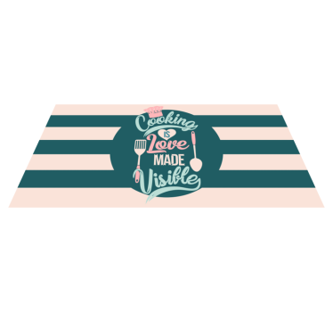 Cooking is love visible kitchen vinyl mat - TenStickers