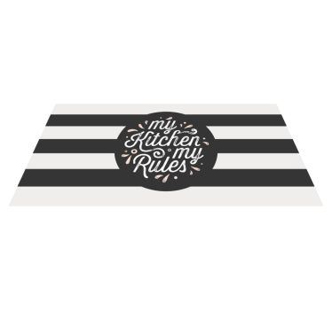 Kitchen vinyl mat my kitchen my rules - TenStickers