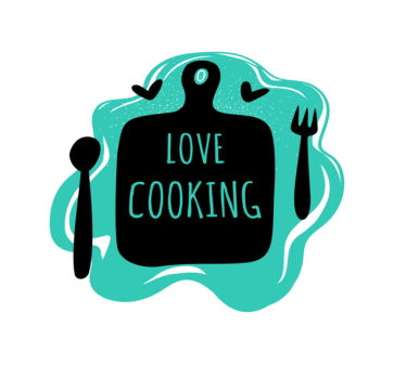 Cutting board love cooking kitchen mat - TenStickers