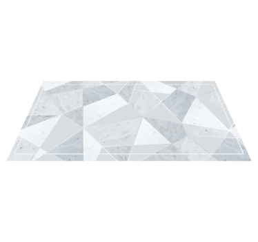 Geometric Gray Pattern marble rug - TenStickers