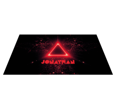Neon triangle with name teenage bedroom rug - TenStickers