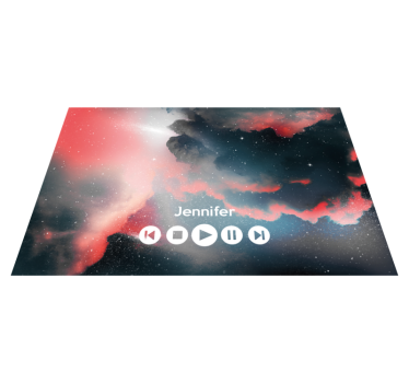 Outer space custom music teenage bedroom rug - TenStickers