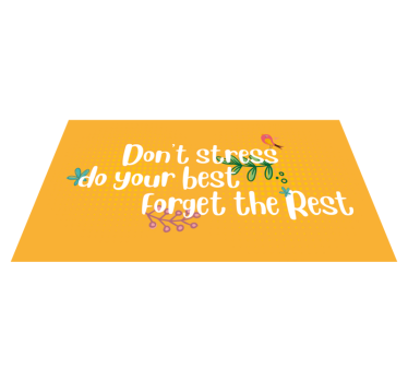 Don't stress do your best personalised vinyl rug - TenStickers