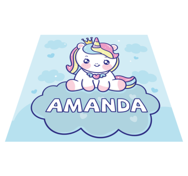 Kids rug custom baby unicorn design - TenStickers