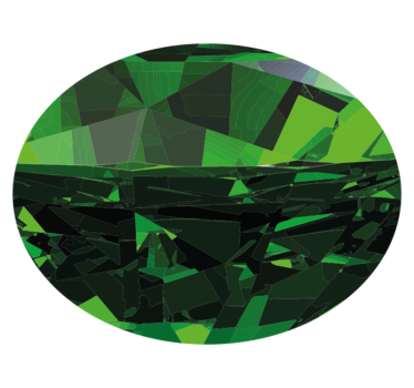 Geometric Green Facets texture rug - TenStickers
