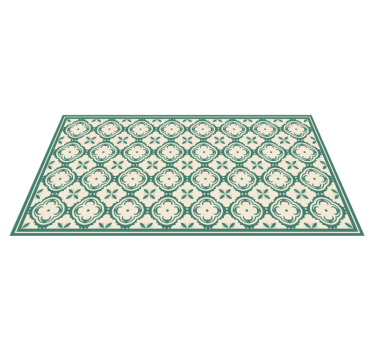 Elegant Floral Element marble rug - TenStickers
