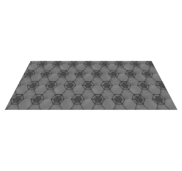 Hexagonal Grey Pattern marble rug - TenStickers