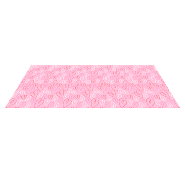 Pink Heart Pattern bedroom carpet - TenStickers