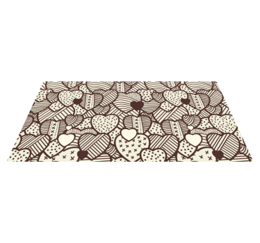 Hearts with texture teenage rugs for bedrooms - TenStickers
