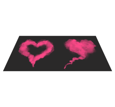 Pink heart haze bedroom carpet - TenStickers