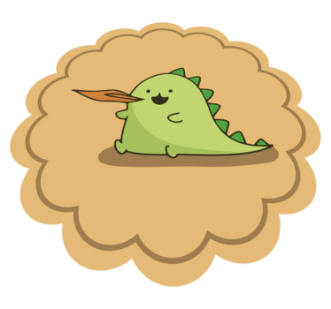 Dinosaur cartoon sitting breathing fire kids vinyl carpet - TenStickers