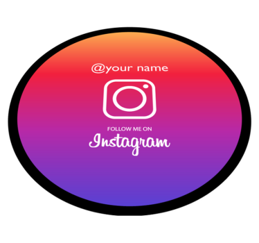 Personalised follow me on Instagram personalised vinyl rug - TenStickers