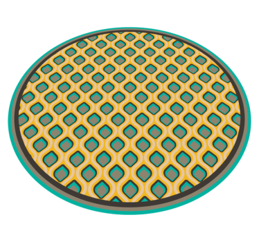 Mod mid century pattern kitchen mat - TenStickers