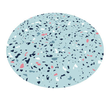 Blue terrazzo style kitchen vinyl mat - TenStickers