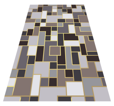 Gray rectangles mosaic mosaic vinyl flooring - TenStickers