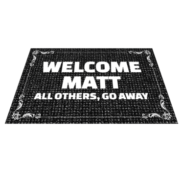 Funny welcome message entrance hall rug - TenStickers