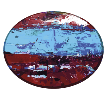Multi-colored area rug contemporary rugs - TenStickers