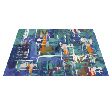 Colorful abstract splash texture rug - TenStickers