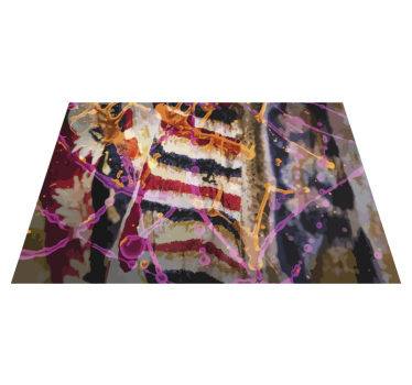 Abstract Color Flow texture rug - TenStickers