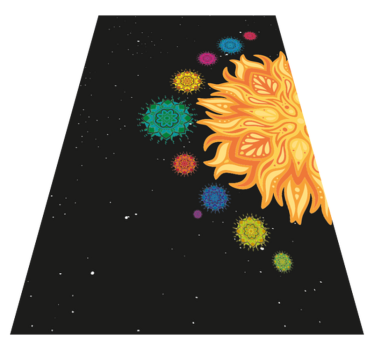 Solar system mandalas teenage rugs for bedrooms - TenStickers
