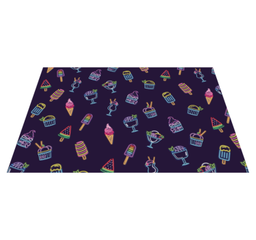 Neon Sweet Treats kids rug - TenStickers