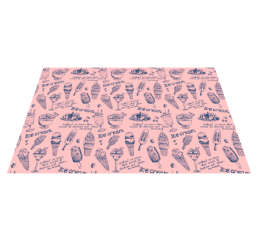 Pink ice cream contemporary rugs - TenStickers