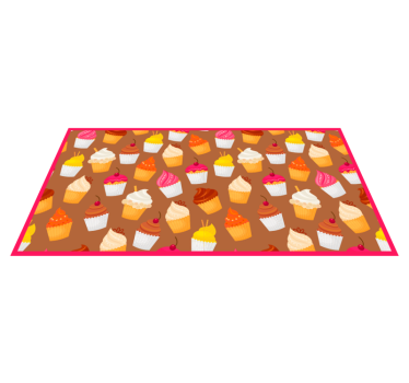 Cupcake delight kitchen mat - TenStickers