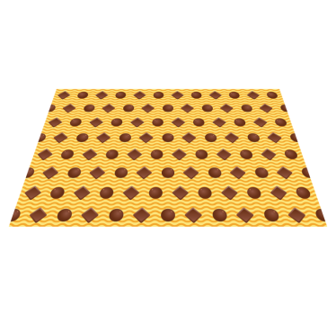 Chocolate pattern kitchen mat - TenStickers