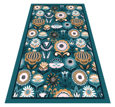 Floral Leaf Patterns bedroom carpet - TenStickers