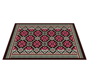 Embroidery area rug mosaic vinyl flooring - TenStickers