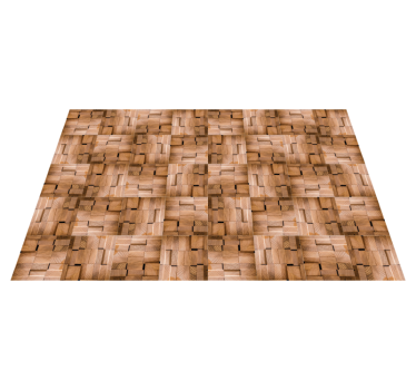 Natural texture design wood effect rug - TenStickers