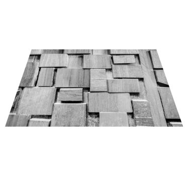Textured Blocks wood effect rug - TenStickers